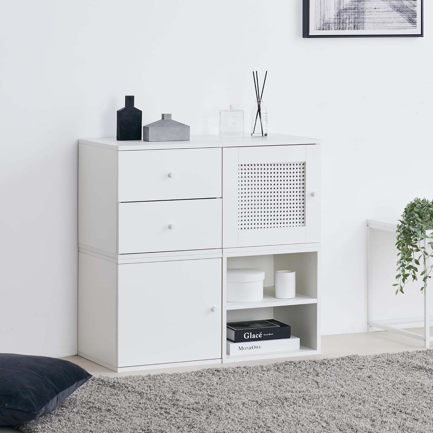 △vintage△オールドラタン 藤家具 アーチ型 オープンシェルフ 希少